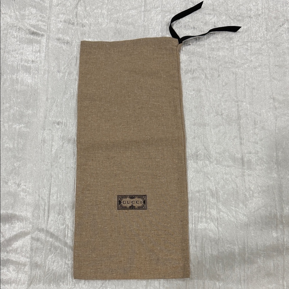 Gucci Brown Dust Bag with Black Drawstrings 15x7